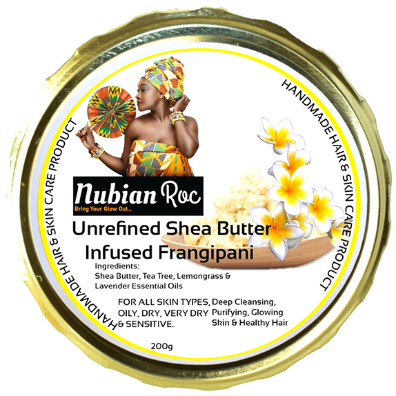 Infused Frangipani Unrefined Shea Butter (200g)