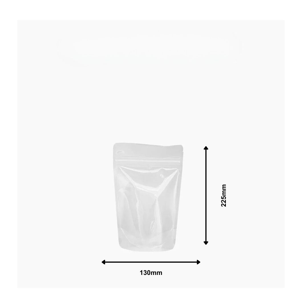 10 x 500 ml Doy Pouches Plastic (Zipper) - Clear - Image 3