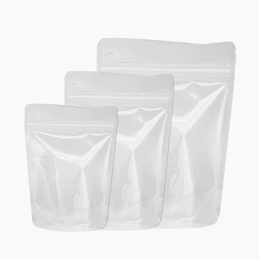 10 x 500 ml Doy Pouches Plastic (Zipper) - Clear - Image 2