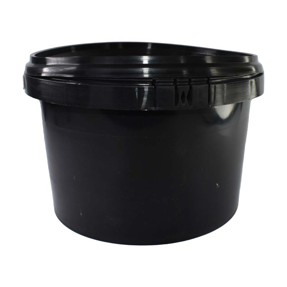 10 x 1000 ml Boston Bucket & Tamper Proof Lid - Black